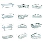 SUS304 Bathroom Wire Basket Stainless Steel Bath Shower Caddy Waterproof for sale