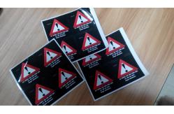 China Custom Self Adhesive Paper Laminated Danger / Warning Sign Labels For Illegal Substances supplier