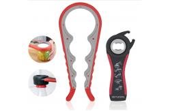China 5 in 1 Multi Function Can Opener Bottle Opener Kit with Silicone Handle supplier