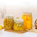 Transparent Empty Glass Jam Jar Airtight Easy To Wash Thick Material Round Shape