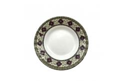 China 8 durable Melamine Melamine Salad Plate Round Shape With Ripple supplier
