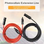 Black Solar Panel Extension Cable 10 Feet 10AWG 6mm2 Solar Extension Cable for sale