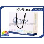 Fancy Personalized Printing White Paper Bags with Long Cotton String Handle for sale