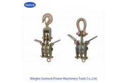 China Transmission Lines Dual Sheave Iron Hoisting Tackle With Both Side Opening QHS 50KN supplier