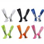 Polyester Long Soccer Grip Socks Knee High Soccer Socks Reducing Muscle Vibration for sale