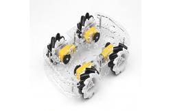 China 4WD Plastic Transparent Wheel Smart Car Chassis Kit For Mecanum supplier