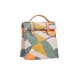 Leakproof Portable Canvas Cooler Bag , Reusable Canvas Insulated Tote for sale
