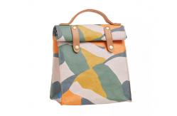 China Leakproof Portable Canvas Cooler Bag , Reusable Canvas Insulated Tote supplier