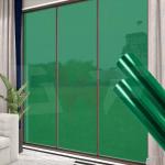 Colorful Decorative Window Film Green Blue Red Self Adhesive Outside PET Building Color Window Glass Film for sale