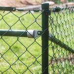 3.0mm galvanized pvc coated mesh rolls cyclone wire chainlink fence panels chain link fence for sale