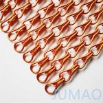 Commercial Orange Chain Link Fly Curtain Fence Wavy Window Screen for sale