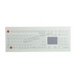 Membrane Matrial Metal Keyboard With Trackball ,108 Keys , White