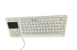 China EMC Emission 107 Keys Waterproof Silicone Keyboard 100mA With Mouse Touchpad supplier