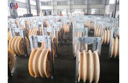 China Anti Twisting 26KG  - 150KG Wire Stringing Blocks Nylon Large Rope Pulley supplier