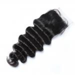 Malaysian Hair 100% Virgin Deep Wave Closure 4x4 Lace Closure No Shedding No Tangle for sale