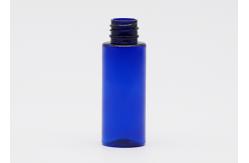 China 30 Ml Blue Refillable PET Plastic Spray Bottles With Light Green Mist Pump supplier