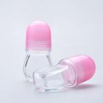 Height 92mm Large Roller Ball Bottles Empty Glass Roll On Deodorant Bottles for sale