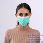 Healthy Disposable Face Mask Green Color With Widen High Elastic Earband for sale