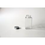 Square 100ml water / Milk / Juice Clear Pet Jars with screw cap , plastic bottle jars for sale