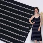 Hygroscopic Smooth Clean Lenjing Modal Striped Knit Fabric For Casual Wear for sale