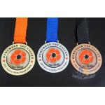 Antique Brass Plating Bespoke Logo Competition Medals Recess Sandblasted Effect for sale
