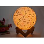 Novelty moon led night light for children fancy lunar lamp  with colorful lighting and remote controller and different s for sale