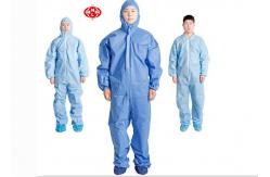 China Breathable Elastic Cuffs 30gsm Disposable Protective Coveralls,disposable protective suits supplier