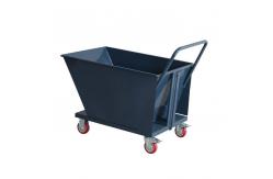 China Highly Efficient Steel Metal Self Tipping Bin Automatic Dumping Trash Can supplier
