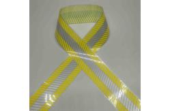 China Reflective Fabric Rolls Polyester Visibility With Heat Activated Adhesive supplier