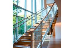 China Rust-Proof 201 Stainless Steel Handrails with Flat Saddle for Glass Railings supplier