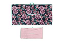 China Custom Printed Logo High Quality Golf Towels Microfiber Waffle Golf Towel With Hook supplier
