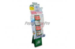 China Custom Paper Cardboard Standee Display 3D Side Wing Ads Board with 3 Pockets supplier