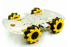 China Aluminum Alloy RC Robot Car Chassis With Mecanum Wheel supplier