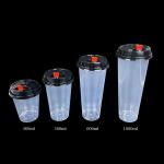 BPA Free PP Disposable Milk Tea Cups 1oz With Lid for sale