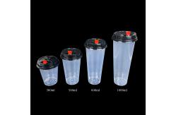 China BPA Free PP Disposable Milk Tea Cups 1oz With Lid supplier