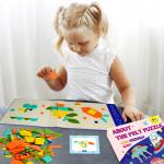 EN71-1 Felt Flower Stickers Puzzle Game , Geometric Jigsaw Puzzle For Toddler Kids for sale