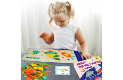 China Toddlers Felt Puzzles STEM Activity Book For Geometric Imagination Trainning supplier