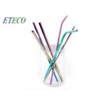 Dishwasher Safe Rainbow Metal Straws Mutiple Color BPA Free Reusable for sale