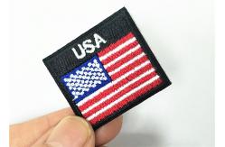 China American Flag Military Style Patches Embroidered For Army Uniform 5cmX8cm supplier