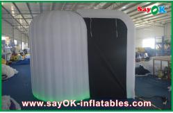 China Mobile Photo Booth Green Inflatable Photo Booth Enclosure Round For Advertisement / Park supplier