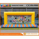PVC Tarpaulin Yellow Funny Kids Inflatable Soccer Gate Inflatable Football Net for sale