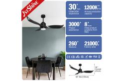 China Dc Circuit 60W Remote Control Ceiling Fan Home 3 Abs Plastic Fan Blades supplier