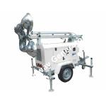 5.5m Height 200W LED Mobile Light Tower Mechanical Lifting for sale