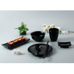 OEM ODM Matt Black Melamine japanese sushi dinnerware sets for sale