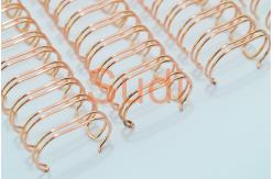 China Electroplated Rose Gold 1/2 Twin Loop Binding Wire supplier