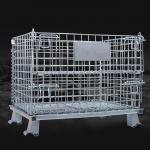 CE Transportation 0.51m3  50*100mm Electroplating Steel Pallet Cages for sale