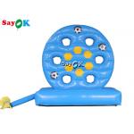 Inflatable Football Toss Game 9.84ft Blue Inflatable Football Darts Kids Outdoor Shooting Game for sale