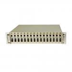 16-Slot Media Converter Rack Chassis Dual AC/DC Power 2U Size Unmanaged for sale