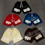 Cotton Applique Embroidery Streetwear Basketball Shorts Acid Wash Shorts Anti Wrinkle for sale