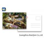 Customized Size 3D Lenticular Postcards Wild Animals Pattern Pictures UV Printing